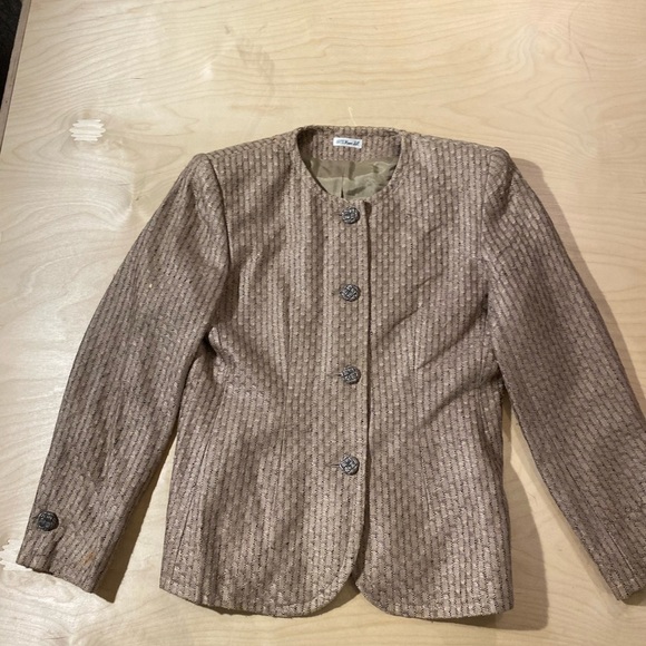 Ann May 100% Woven Silk Blazer size 10 (BT) - Picture 7 of 14
